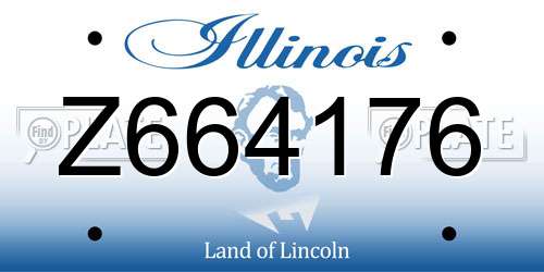 Z664176 Illinois License Plate
