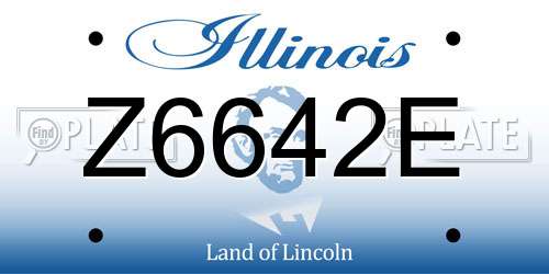 Z6642E Illinois License Plate