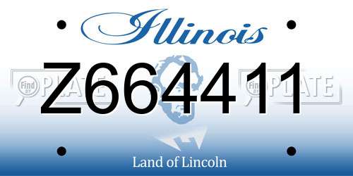 Z664411 Illinois License Plate