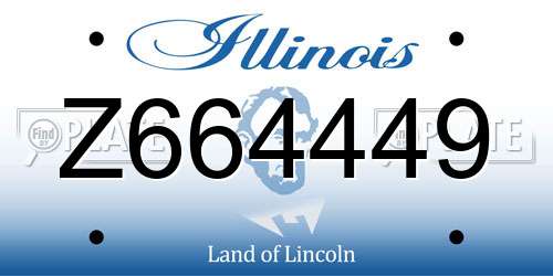 Z664449 Illinois License Plate