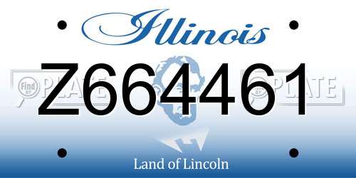 Z664461 Illinois License Plate
