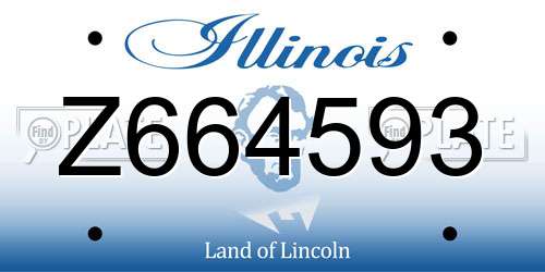 Z664593 Illinois License Plate