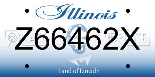 Z66462X Illinois License Plate