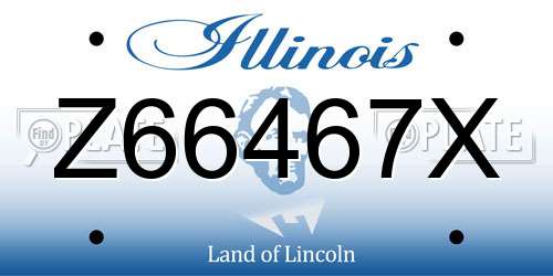Z66467X Illinois License Plate