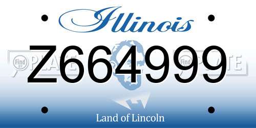 Z664999 Illinois License Plate