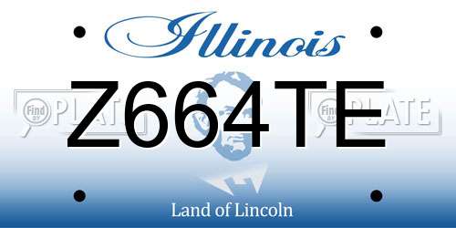 Z664TE Illinois License Plate