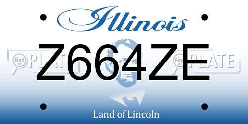 Z664ZE Illinois License Plate