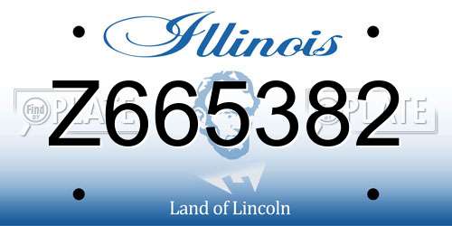 Z665382 Illinois License Plate