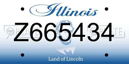 Z665434 Illinois License Plate