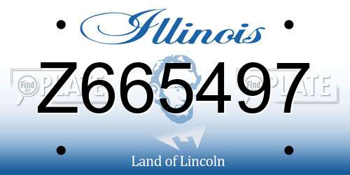 Z665497 Illinois License Plate
