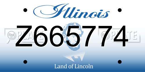 Z665774 Illinois License Plate