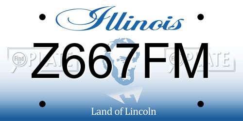 Z667FM Illinois License Plate