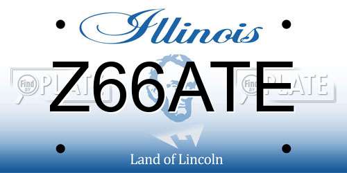 Z66ATE Illinois License Plate