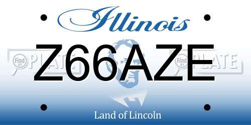 Z66AZE Illinois License Plate