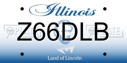 Z66DLB Illinois License Plate