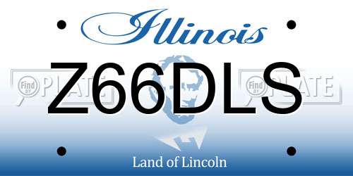 Z66DLS Illinois License Plate