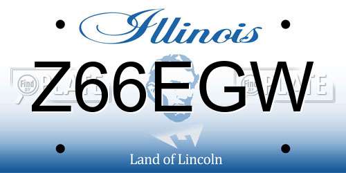 Z66EGW Illinois License Plate