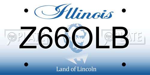 Z66OLB Illinois License Plate