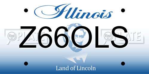 Z66OLS Illinois License Plate