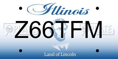 Z66TFM Illinois License Plate