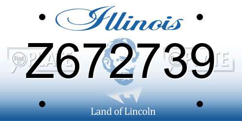 Z672739 Illinois License Plate