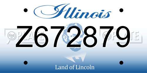 Z672879 Illinois License Plate