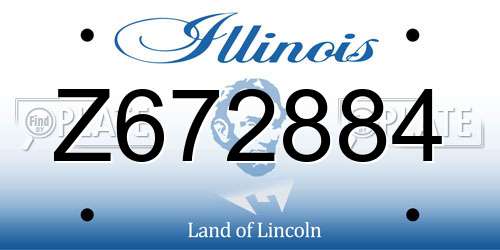 Z672884 Illinois License Plate