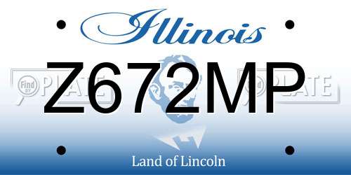Z672MP Illinois License Plate