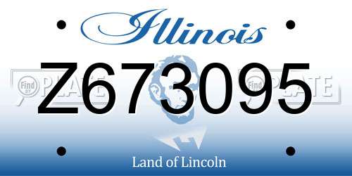 Z673095 Illinois License Plate