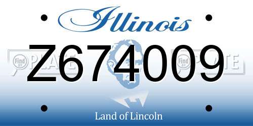 Z674009 Illinois License Plate