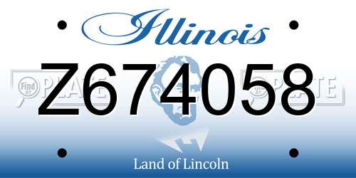 Z674058 Illinois License Plate
