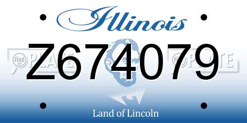 Z674079 Illinois License Plate