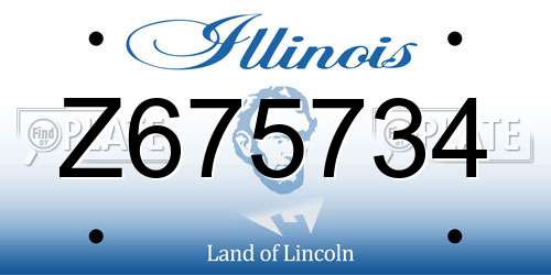 Z675734 Illinois License Plate