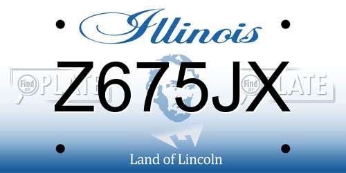 Z675JX Illinois License Plate