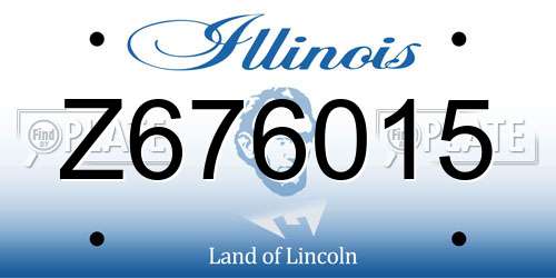 Z676015 Illinois License Plate