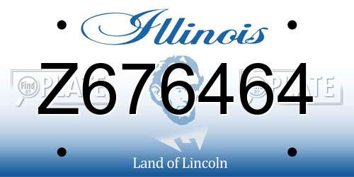 Z676464 Illinois License Plate