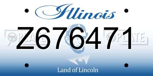 Z676471 Illinois License Plate