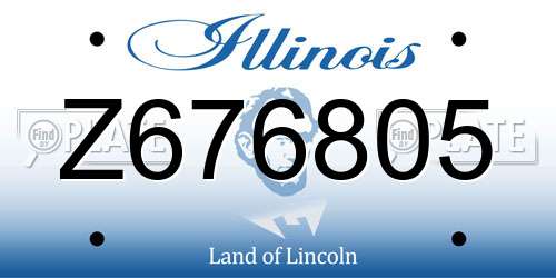 Z676805 Illinois License Plate