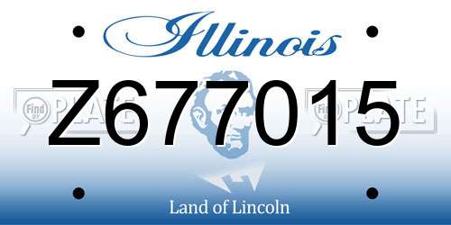 Z677015 Illinois License Plate