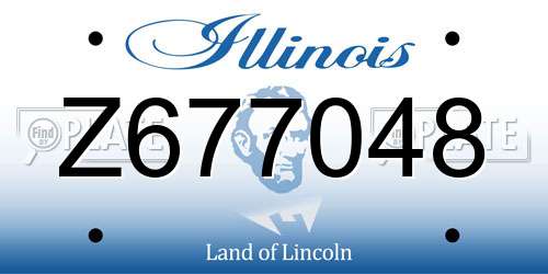 Z677048 Illinois License Plate