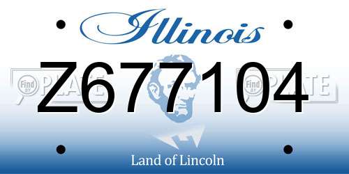 Z677104 Illinois License Plate