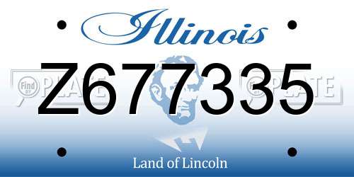 Z677335 Illinois License Plate
