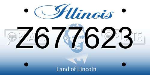 Z677623 Illinois License Plate