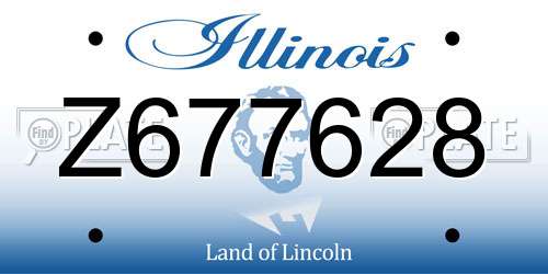 Z677628 Illinois License Plate