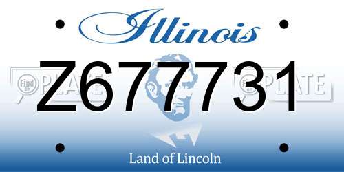 Z677731 Illinois License Plate