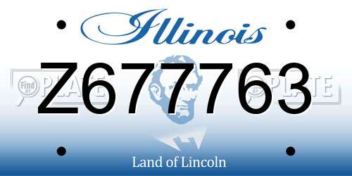 Z677763 Illinois License Plate