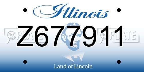 Z677911 Illinois License Plate
