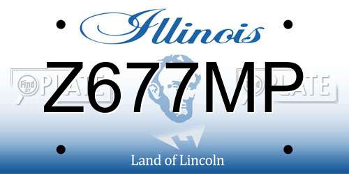 Z677MP Illinois License Plate