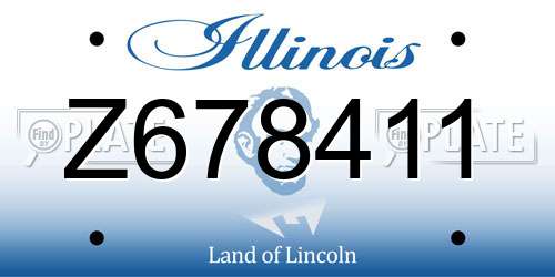 Z678411 Illinois License Plate