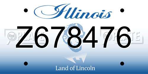 Z678476 Illinois License Plate